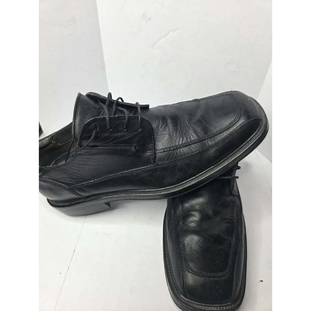 Dockers Mens Black Leather Square Toe Oxford Dress Shoes 090-3174 Size‎ 12M